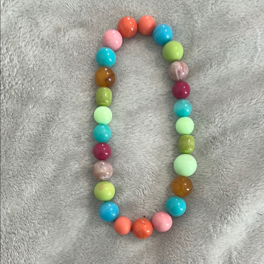 Leetie Lovendale Pink and Blue Beaded Necklaces Vibrant Jewelry - Picture 4 of 5